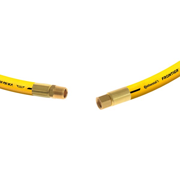 1/2 X 10' Yellow EPDM Rubber Air  Hose, 300 PSI, 1/2 MNPT X FNPSM